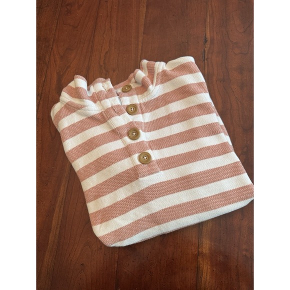 Denim & Co. Women's Active Texture Henley Long-Sleeve Top w/ Roll Tab Small Size - Picture 1 of 3